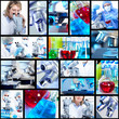 Scientific background collage.