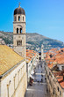 Town Dubrovnik and island in Croatia - abstact travel background