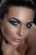 Photo: Portrait of beautiful woman model with professional makeup Portrait of beautiful woman model with professional makeup