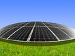 Solar energy panels against blue sky