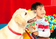 Patient been treated with the assistance of a trained dog