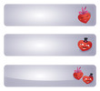 cute valentine´s hearts banner.