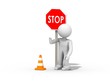 Stop pour travaux : danger!