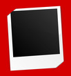 Polaroid roter Hintergrund