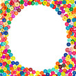 Sewing buttons background with copy space