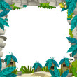 The stone age border - illustration for the children