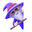Wizard points to a useful blank space