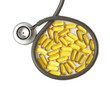 fish oil and stethoscope