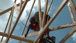 Construction Worker Framing up High