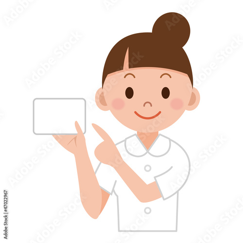 Illustration: 看護師 診察券 看護師 診察券