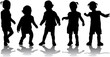 group of children's silhouettes