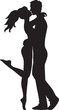 Woman and man kissing