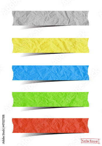 Vector: Paper stick with detailed shadow, vector illustration template Paper stick with detailed shadow, vector illustration template
