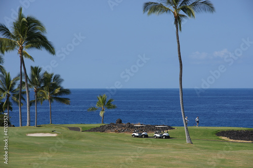 Photo: Unidentified golfers enjoy a game of golf Unidentified golfers enjoy a game of golf