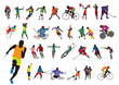 Vector: Silhouettes athlete Silhouettes athlete