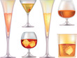 Vector: Glasses for wine. Clip-Art Glasses for wine. Clip-Art