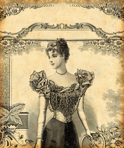 Illustration: Femme en tenue de soirée Femme en tenue de soirée