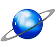 Vektor: Vector illustration Uranus planet on a white background Vector illustration Uranus planet on a white background