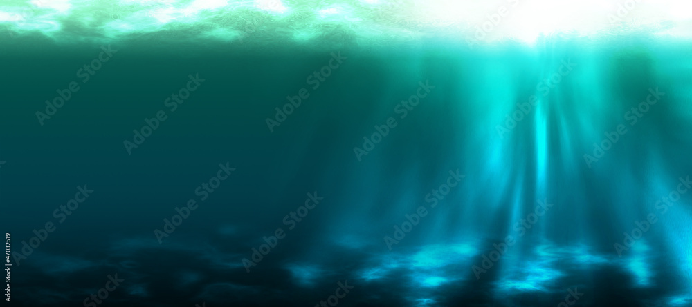 Unterwasser, lang, türkis