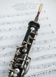 Eine französische Oboe, Blasinstrument aus Holz