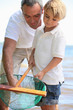Father and son fishing