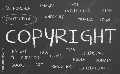 Illustration: Copyright word cloud Copyright word cloud
