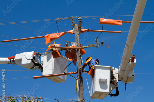 Photo: Working On Power Lines Working On Power Lines