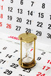 Hourglass on Calendar Page