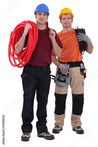 Photo: craftsmen posing together craftsmen posing together