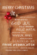 Weihnachtskarte - mehrsprachige Grüße