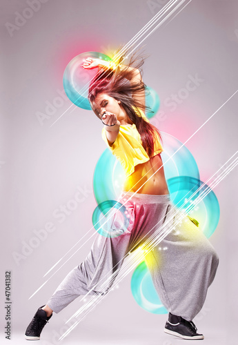 Photo: passionate young woman dancer passionate young woman dancer