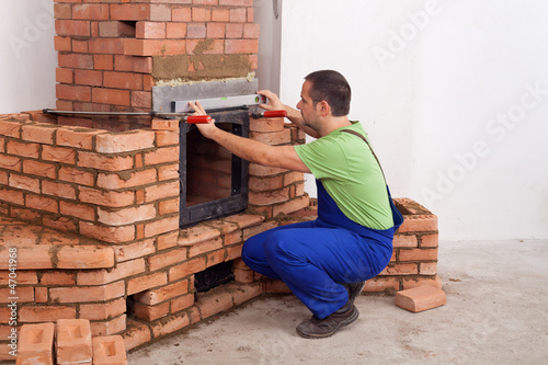 Photo: Building a masonry heater Building a masonry heater