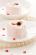 Heart-shaped dessert for Valentine's Day