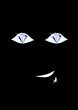 vector illustration diamond eyes and mouth drooling