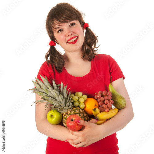 Photo: Young woman with fruit Young woman with fruit