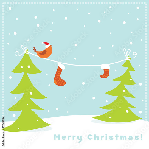 Vector: Vintage vector christmas card Vintage vector christmas card