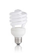 Energy saving light bulb isolated on white background