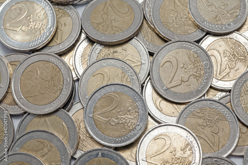 Photo: Two euros coins Two euros coins