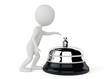 3d humanoid character with a service bell