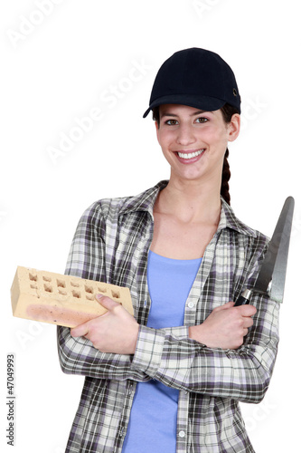 Photo: Female builder Female builder