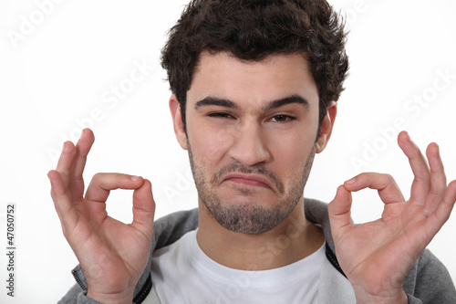 Photo: Man giving the thumbs-up Man giving the thumbs-up