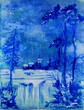 Blue Christmas Landscape