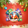 Christmas with gifts and Santa