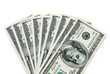 US paper currency with clipping path