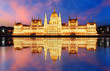 Budapest - Parliament.with reflection in Danube at night