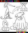 Cartoon Dogs or Puppies for Coloring Book