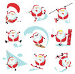Vector: Extreme cartoon Santa set 1. EPS10. Separate layers Extreme cartoon Santa set 1. EPS10. Separate layers