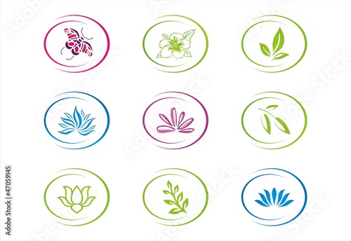 Vector: abstract nature icons, Eco friendly business logo design abstract nature icons, Eco friendly business logo design