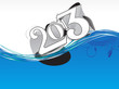 abstract new year text