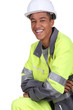 Photo: A young traffic guard A young traffic guard
